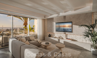 Modern refurbished penthouse for sale, front line in Puerto Banus' iconic marina, Marbella 63440 