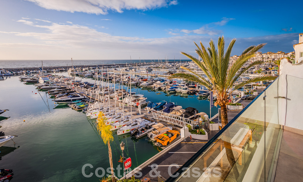 Modern refurbished penthouse for sale, front line in Puerto Banus' iconic marina, Marbella 63443
