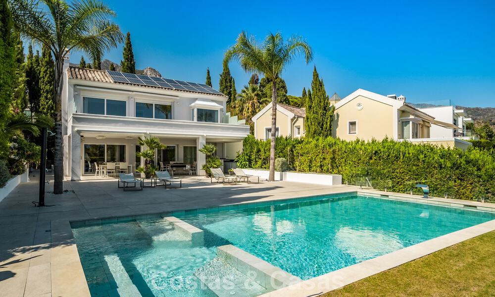 Contemporary refurbished luxury villa for sale with sea views in Sierra Blanca on Marbella's Golden Mile 63520