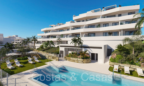 New, contemporary apartments with panoramic sea views for sale in gated residential complex near Estepona centre 63799