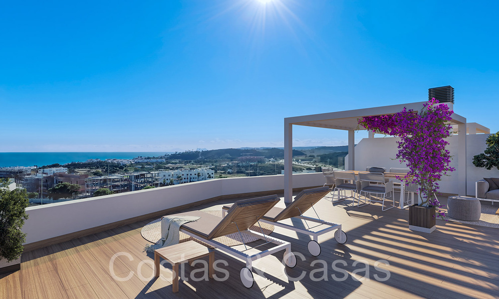 New, contemporary apartments with panoramic sea views for sale in gated residential complex near Estepona centre 63800