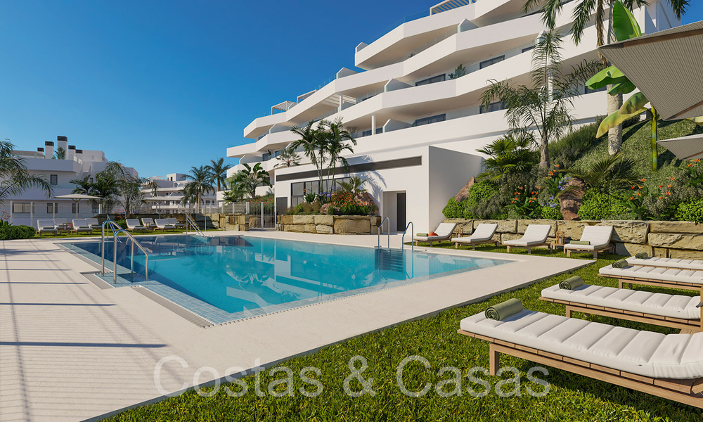 New, contemporary apartments with panoramic sea views for sale in gated residential complex near Estepona centre 63802