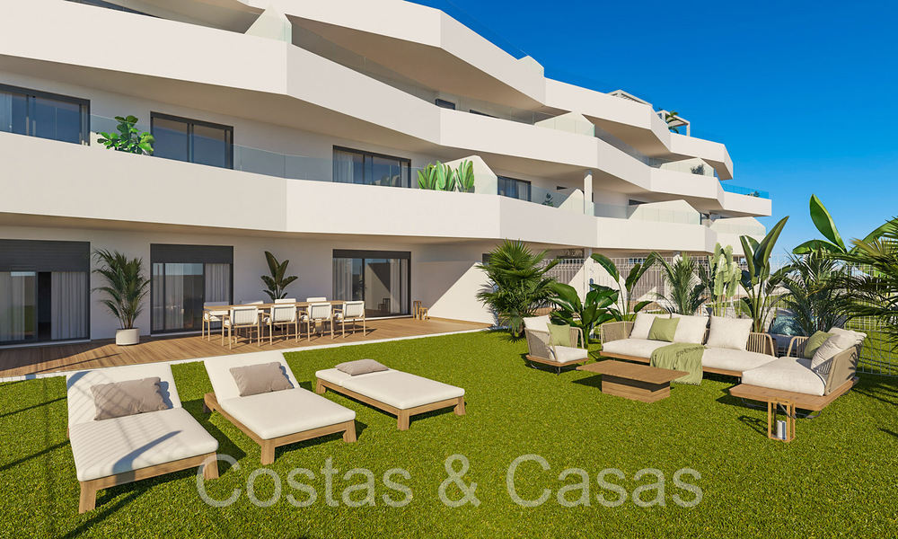 New, contemporary apartments with panoramic sea views for sale in gated residential complex near Estepona centre 63803