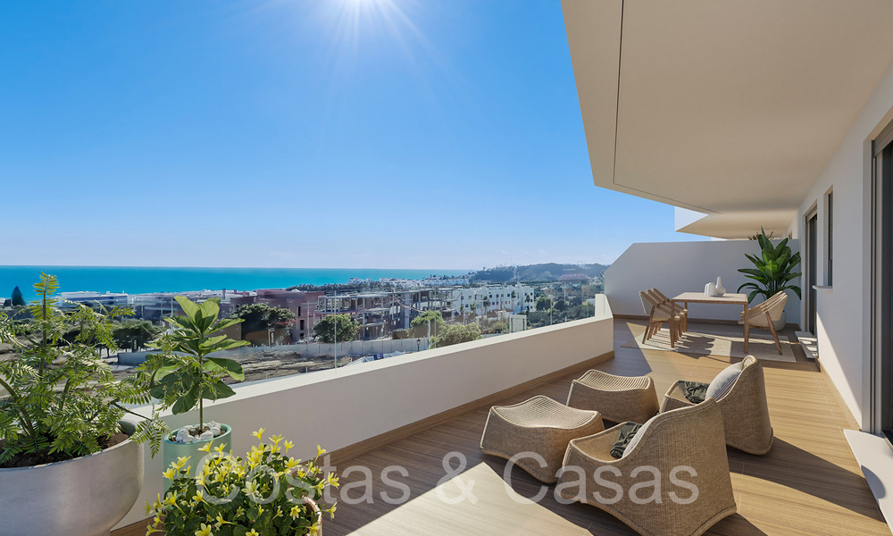 New, contemporary apartments with panoramic sea views for sale in gated residential complex near Estepona centre 63804