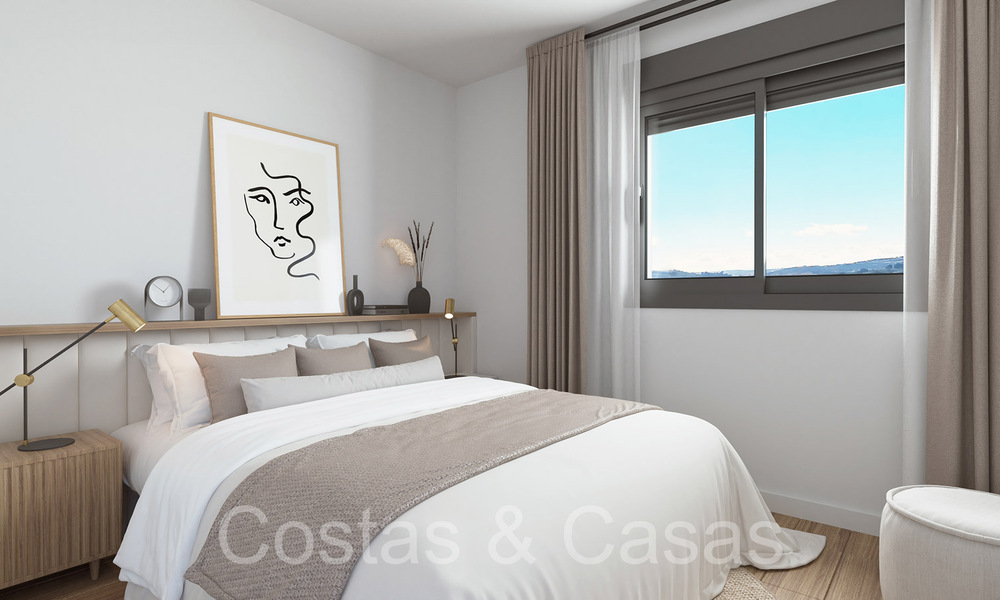 New, contemporary apartments with panoramic sea views for sale in gated residential complex near Estepona centre 63806