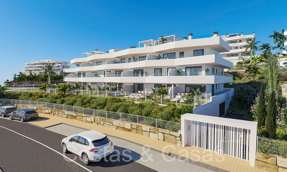 New, contemporary apartments with panoramic sea views for sale in gated residential complex near Estepona centre 63808