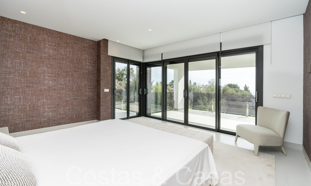 Ready to move in, modern luxury villa for sale with infinity pool in an exclusive gated community in Benalmadena, Costa del Sol 64083