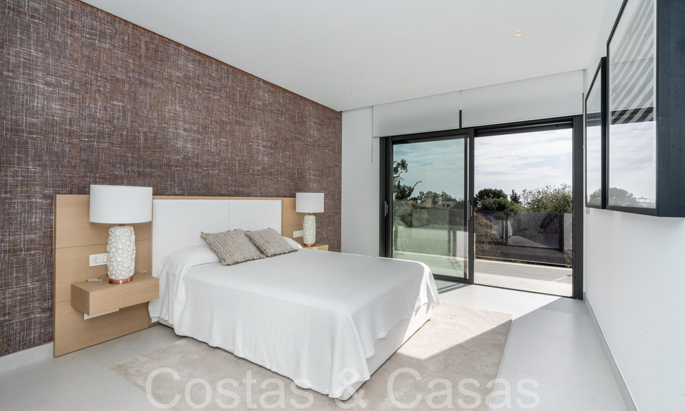 Ready to move in, modern luxury villa for sale with infinity pool in an exclusive gated community in Benalmadena, Costa del Sol 64086