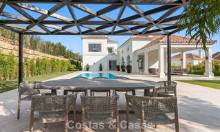 Move-in ready, luxury villa with modern-Mediterranean design for sale in popular golf area in Nueva Andalucia, Marbella 774534 