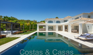 Stunning luxury villa with modern Mediterranean architectural style for sale, first line golf in Nueva Andalucia, Marbella 64519 