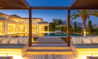 Stunning luxury villa with modern Mediterranean architectural style for sale, first line golf in Nueva Andalucia, Marbella 64526 