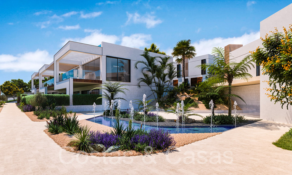 New project with modern luxury houses for sale adjacent to the golf course in Mijas, Costa del Sol 64607