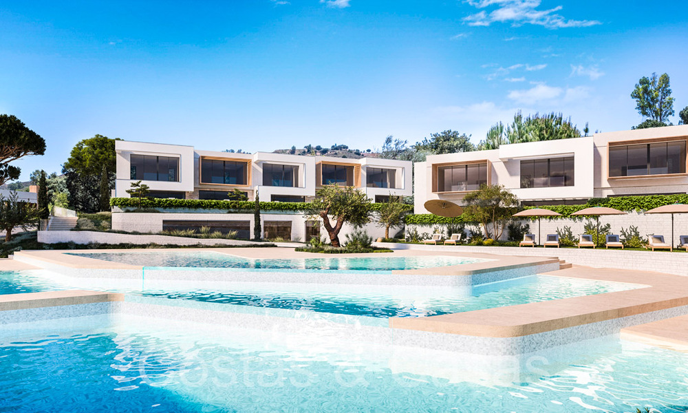 New project with modern luxury houses for sale adjacent to the golf course in Mijas, Costa del Sol 64608