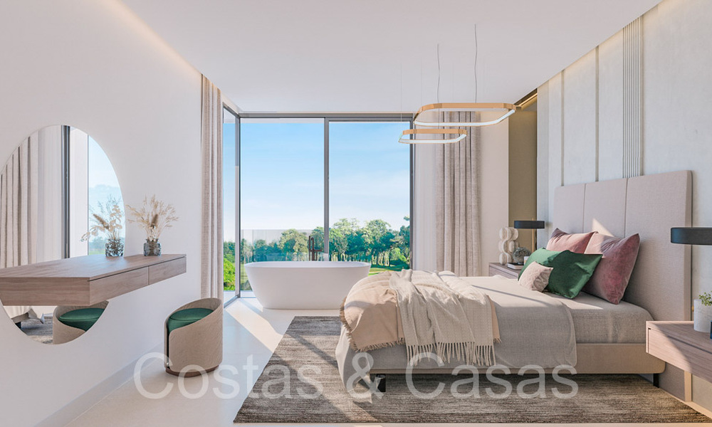 New project with modern luxury houses for sale adjacent to the golf course in Mijas, Costa del Sol 64611