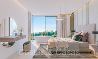 New project with modern luxury houses for sale adjacent to the golf course in Mijas, Costa del Sol 64611 