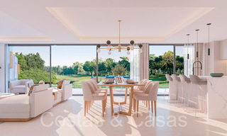 New project with modern luxury houses for sale adjacent to the golf course in Mijas, Costa del Sol 64616 