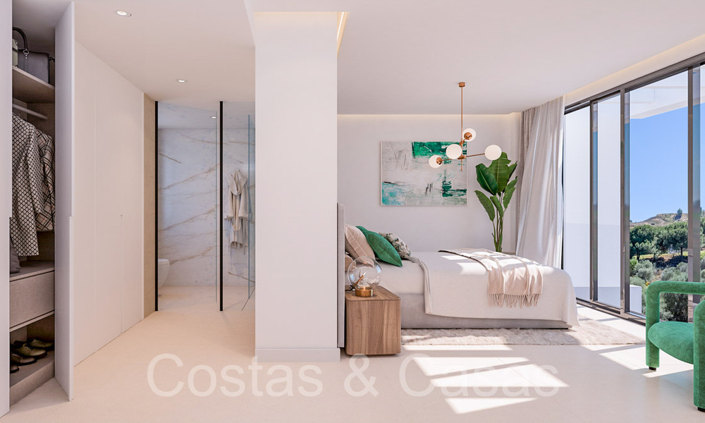 New project with modern luxury houses for sale adjacent to the golf course in Mijas, Costa del Sol 64617