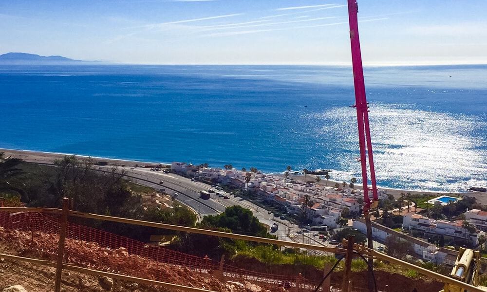 Modern new build villa under construction, with panoramic sea views for sale in Manilva, Costa del Sol 64620