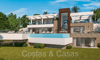 Modern new build villa under construction, with panoramic sea views for sale in Manilva, Costa del Sol 64625 