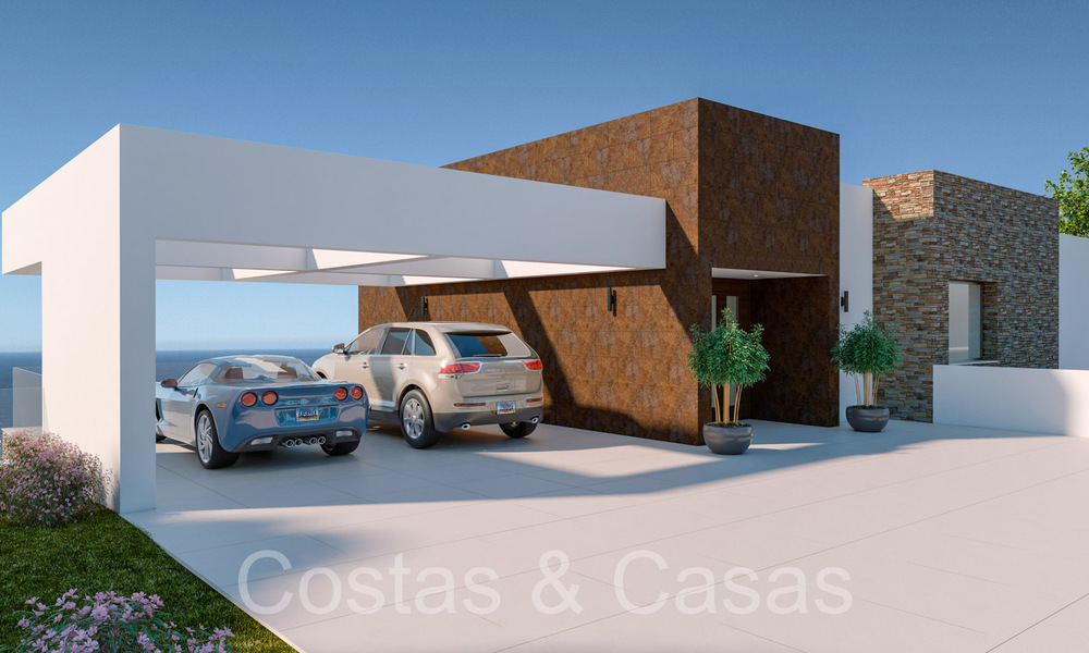 Modern new build villa under construction, with panoramic sea views for sale in Manilva, Costa del Sol 64626