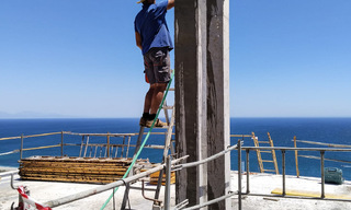 Modern new build villa under construction, with panoramic sea views for sale in Manilva, Costa del Sol 64629 