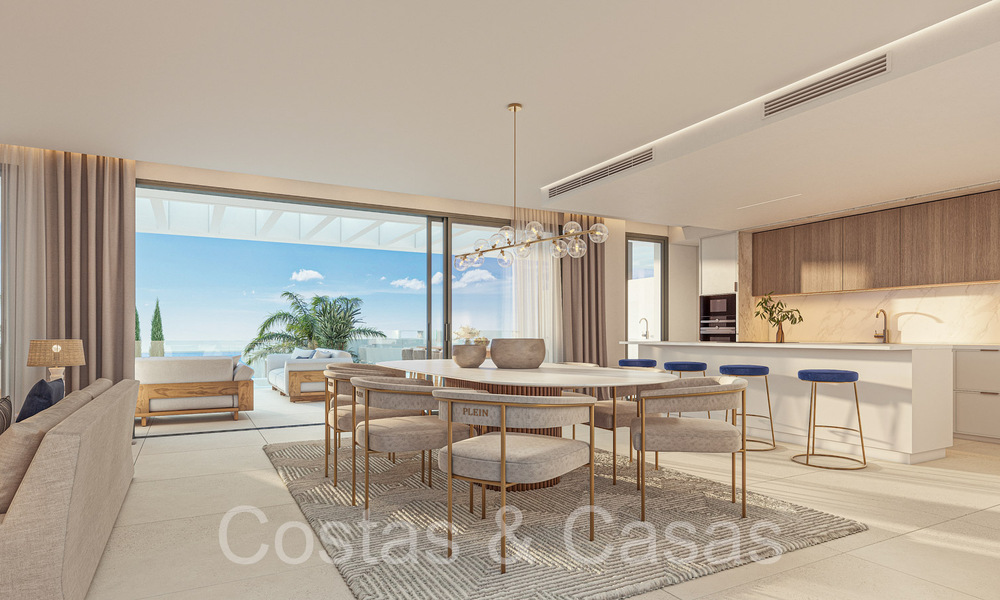 Prestigious new build apartments for sale directly on the golf course, with sea and golf views, East Marbella 64743