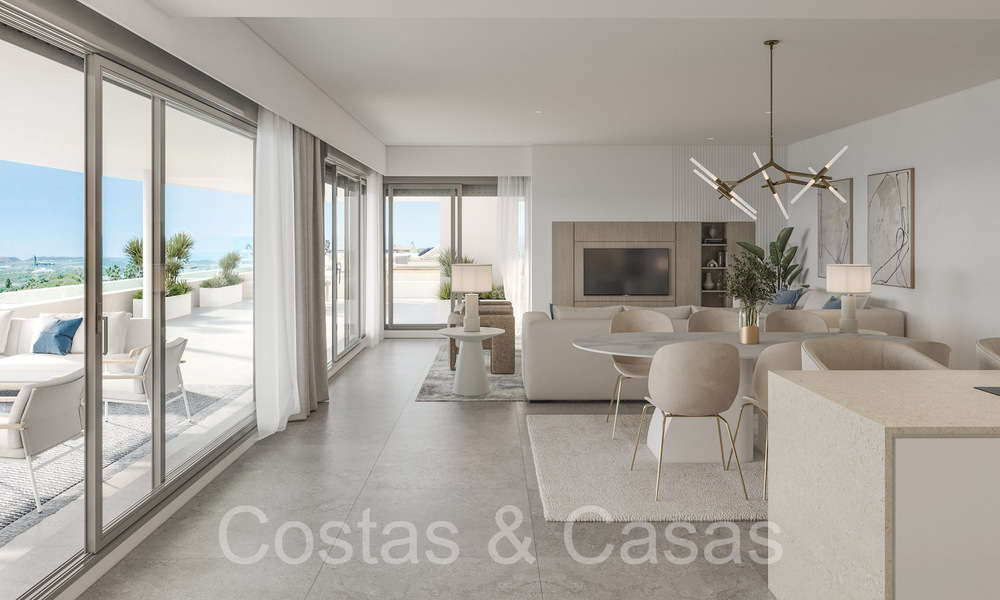 New construction project of sustainable apartments with panoramic sea views for sale, near Estepona centre 64693