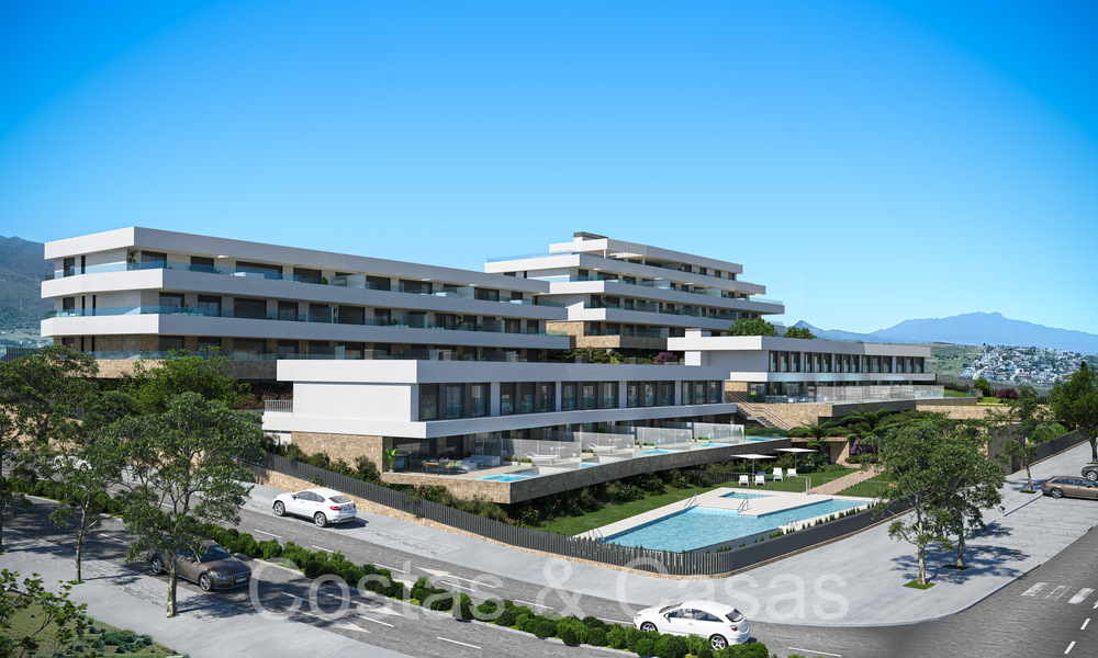 New construction project of sustainable apartments with panoramic sea views for sale, near Estepona centre 64704