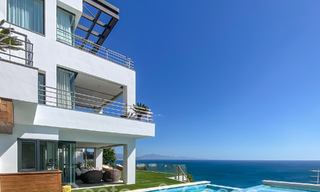 Luxurious villa with modern architectural style and breathtaking sea views for sale in Manilva, Costa del Sol 64990 