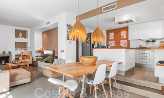 Trendy beach house for sale with stunning sea views in a first line beach complex close to Estepona town 65383 