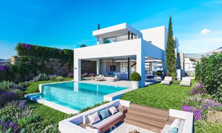 New on the market! New, modern, detached luxury villas for sale adjacent to the golf course in Estepona 65137 