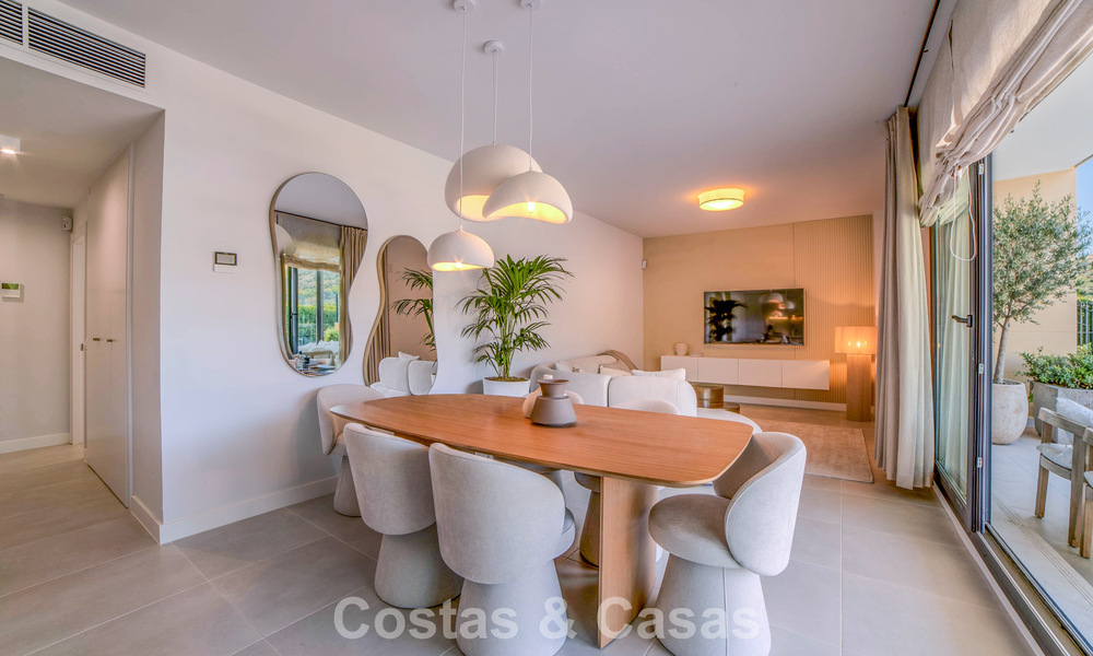 New build apartments with avant-garde design for sale, front line golf in Casares, Costa del Sol 799007