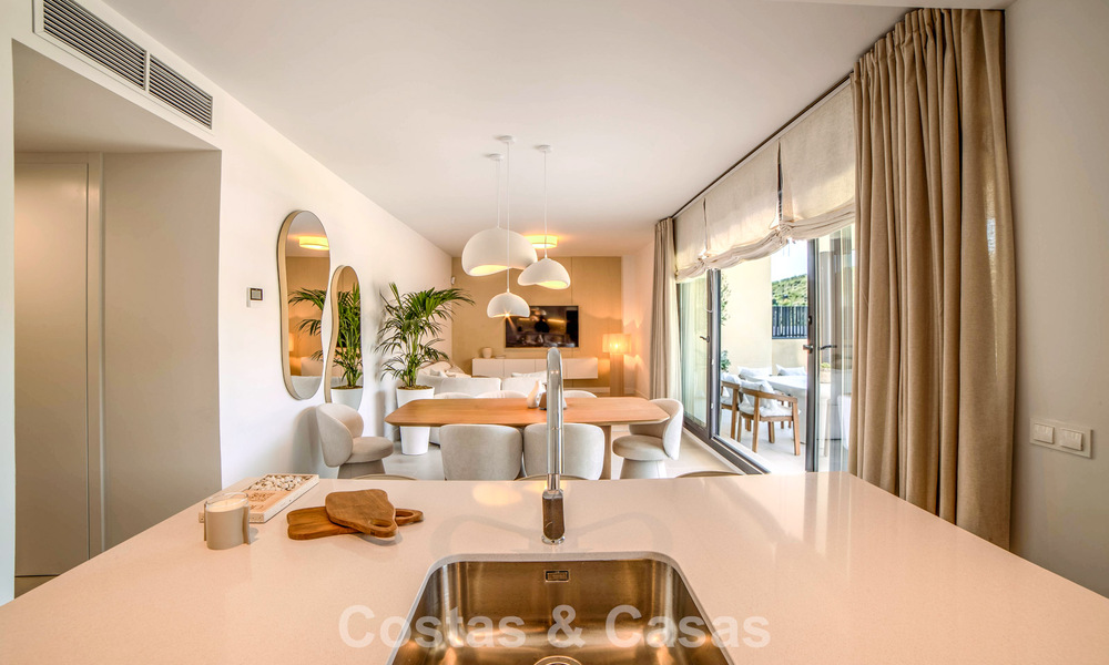 New build apartments with avant-garde design for sale, front line golf in Casares, Costa del Sol 799011