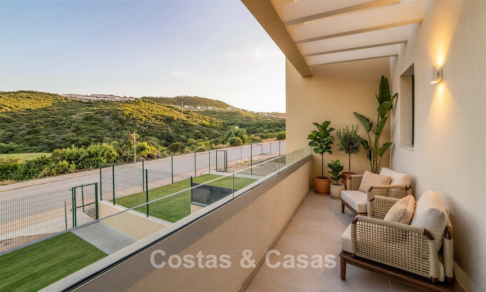 New build apartments with avant-garde design for sale, front line golf in Casares, Costa del Sol 799015