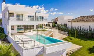 New villa with modern architectural style for sale in Nueva Andalucia's golf valley, Marbella 65895 