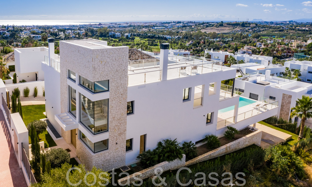 New villa with modern architectural style for sale in Nueva Andalucia's golf valley, Marbella 65936