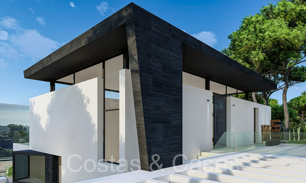 Off-plan architectural new build villa for sale in the hills of Mijas Pueblo, Costa del Sol 65803