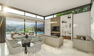 Off-plan architectural new build villa for sale in the hills of Mijas Pueblo, Costa del Sol 65806 