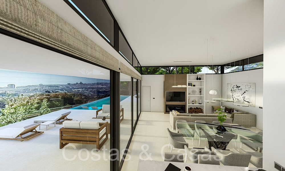 Off-plan architectural new build villa for sale in the hills of Mijas Pueblo, Costa del Sol 65809