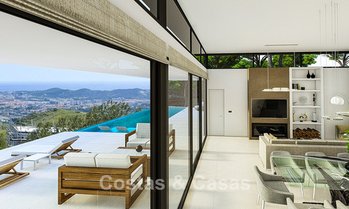 Off-plan architectural new build villa for sale in the hills of Mijas Pueblo, Costa del Sol 779965