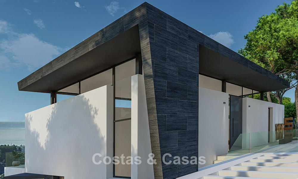 Off-plan architectural new build villa for sale in the hills of Mijas Pueblo, Costa del Sol 779967
