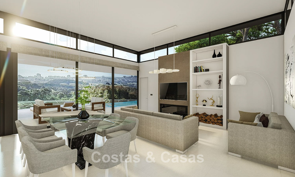 Off-plan architectural new build villa for sale in the hills of Mijas Pueblo, Costa del Sol 779969