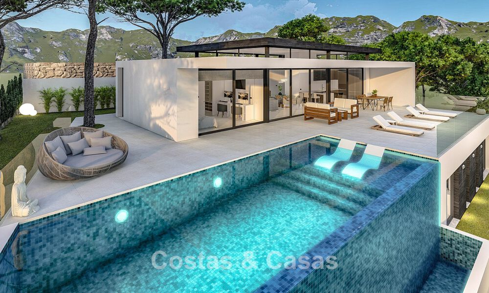 Off-plan architectural new build villa for sale in the hills of Mijas Pueblo, Costa del Sol 779970