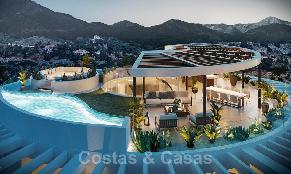 Exclusive innovative penthouse with panoramic sea, golf and mountain views for sale in Benahavis - Marbella 65991