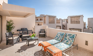 Contemporary duplex penthouse for sale in a first line beach complex with private pool between Marbella and Estepona 66592 