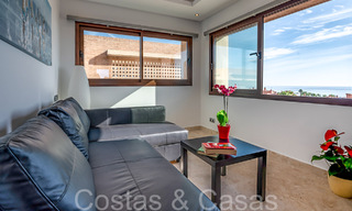 Contemporary duplex penthouse for sale in a first line beach complex with private pool between Marbella and Estepona 66595 