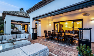 Mediterranean luxury villa for sale with golf and sea views in a gated urbanization in La Quinta, Marbella - Benahavis 66704 