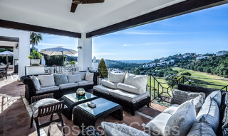 Mediterranean luxury villa for sale with golf and sea views in a gated urbanization in La Quinta, Marbella - Benahavis 66707 