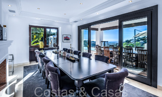 Mediterranean luxury villa for sale with golf and sea views in a gated urbanization in La Quinta, Marbella - Benahavis 66710 