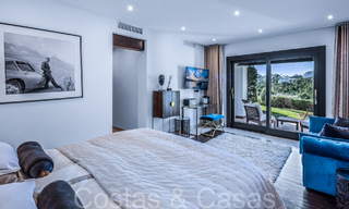 Mediterranean luxury villa for sale with golf and sea views in a gated urbanization in La Quinta, Marbella - Benahavis 66721 